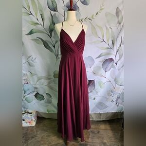 DB STUDIO | Spaghetti Strap Full Skirt Dress in Wine sz 6